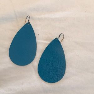 Nickel & Suede Blue earring